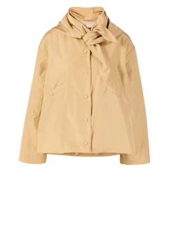 Jacke mit abnehmbarem Tuch Gold