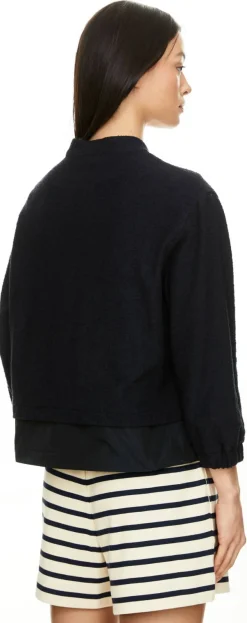Jacke mit Logoaufnäher Marineblau