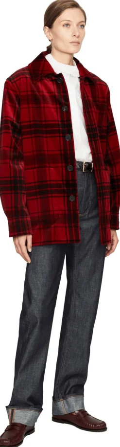 Jacke mit Schottenmuster Rot/Schwarz