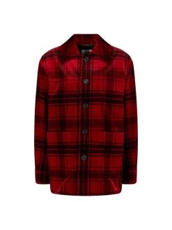 Jacke mit Schottenmuster Rot/Schwarz