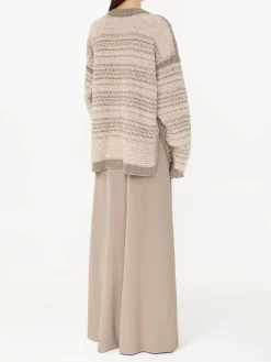 Jacquard-Pullover Beige