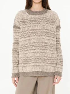 Jacquard-Pullover Beige