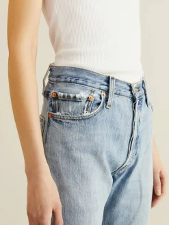 Jeans 'High Rise Stove Pipe' Blau