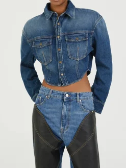 Jeansjacke 'Bianca' Mittelblau