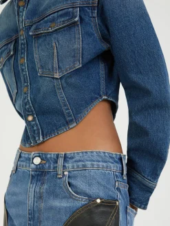 Jeansjacke 'Bianca' Mittelblau