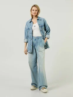 Jeansjacke 'Serena' Hellblau
