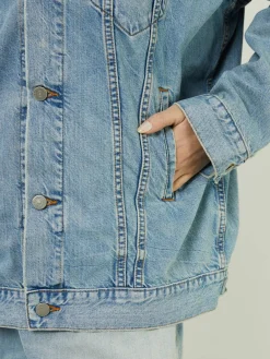 Jeansjacke 'Serena' Hellblau
