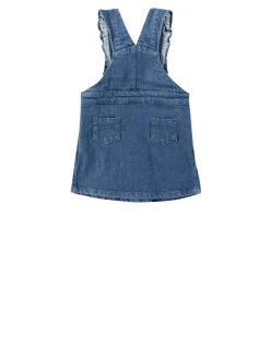 Jeanskleid mit Latz Blau