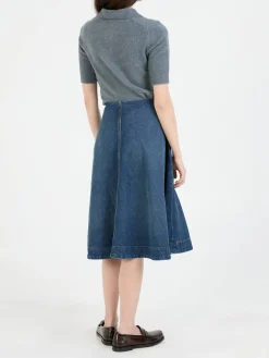 Jeansrock 'Renta' Mittelblau
