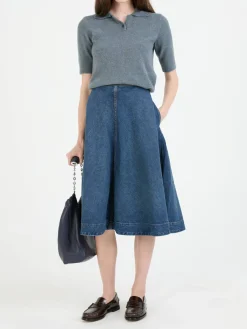 Jeansrock 'Renta' Mittelblau