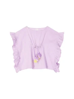 Kaftan 'Lea' mit Pompons Violett