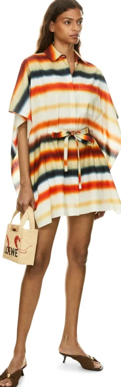 Kaftan Paula’s Ibiza mit Streifenprint Orange/Multicolor