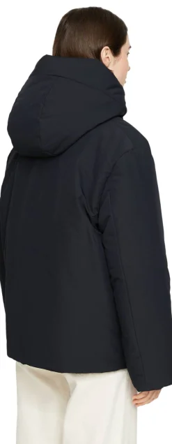 Kapuzenjacke mit Daunen Schwarz