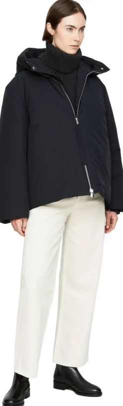 Kapuzenjacke mit Daunen Schwarz