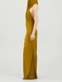Kapuzenkleid Senfgelb