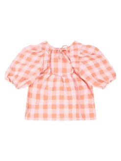Karierte Bluse 'Mirelle' Pink
