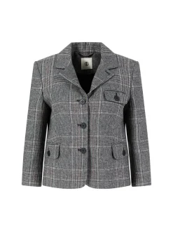 Karierter Blazer 'Taylor' Grau