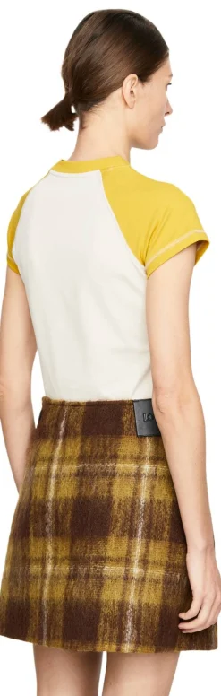 Karierte Rock aus Mohair und Wolle Multi