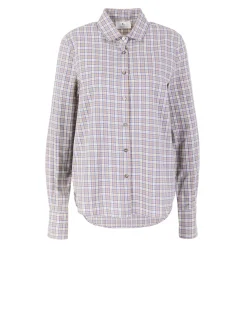 Kariertes Hemd Beige/Blau