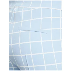 Karierte Stoffhose 'Windowpane' Hellblau