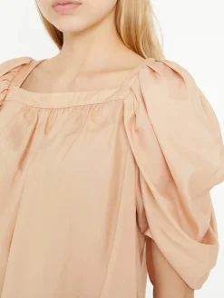 Kastige Seidenbluse Rosé