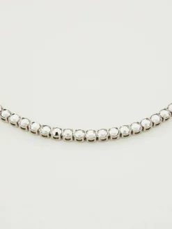 Kette 'Tennis' mit Logo-Detail Silber