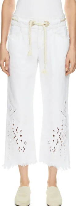 Kick-Flare-Hose 'Alison' aus Denim Weiß