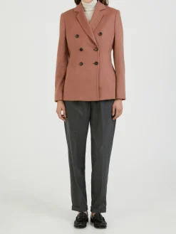 Klassischer Cashmere-Blazer Altrosa