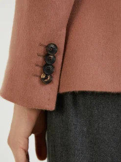 Klassischer Cashmere-Blazer Altrosa