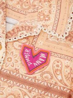 Kleid mit Paisley-Print 'Lucky' Orange