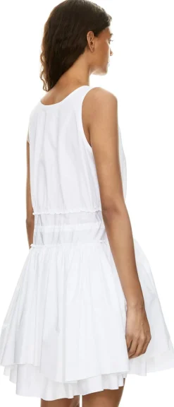 Kleid Paula's Ibiza mit Anagramm-Stickerei Weiß