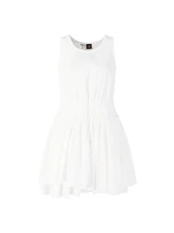 Kleid Paula's Ibiza mit Anagramm-Stickerei Weiß