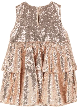 Kleid 'Rosie' mit Pailletten Grau