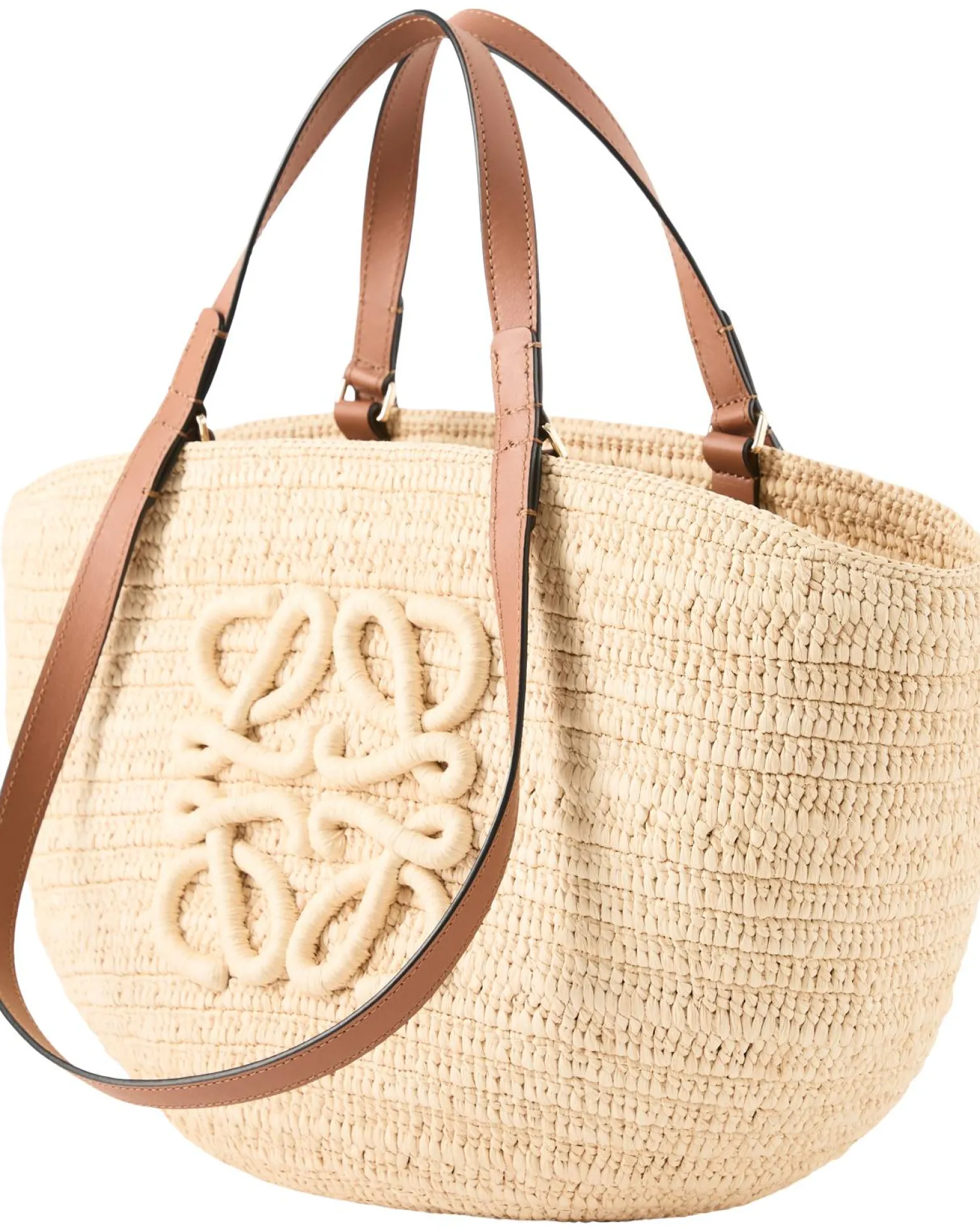 Korbtasche Paula's Ibiza 'Eclipse Basket Medium' Natural/Tan