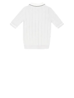 Kurzarm Poloshirt Weiß