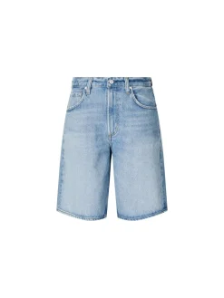 Kurze Denim Shorts 'Court' Mittelblau