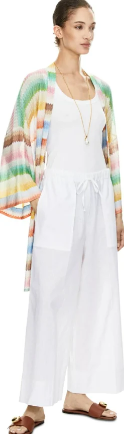 Kurzer Kimono mit Dégradé-Zickzack-Muster Multi