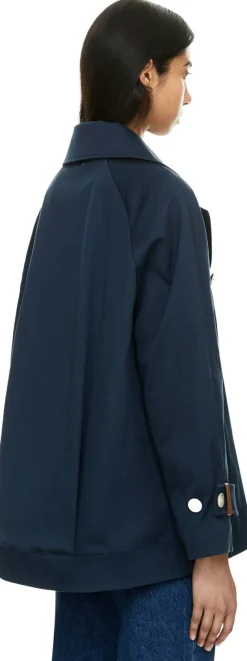 Kurzer Trenchcoat Marineblau