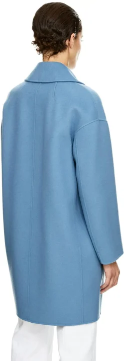 Kurzer Wollmantel 'Eden' Blau