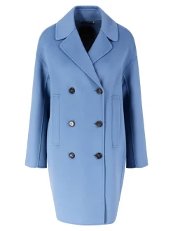 Kurzer Wollmantel 'Eden' Blau