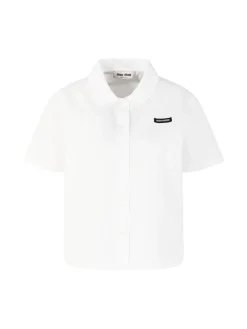Kurzärmelige Bluse Weiß