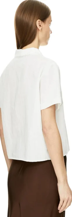 Kurzärmelige Bluse Weiß