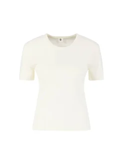 Kurzärmeliger Woll-Cashmere-Pullover 'Como' Crème