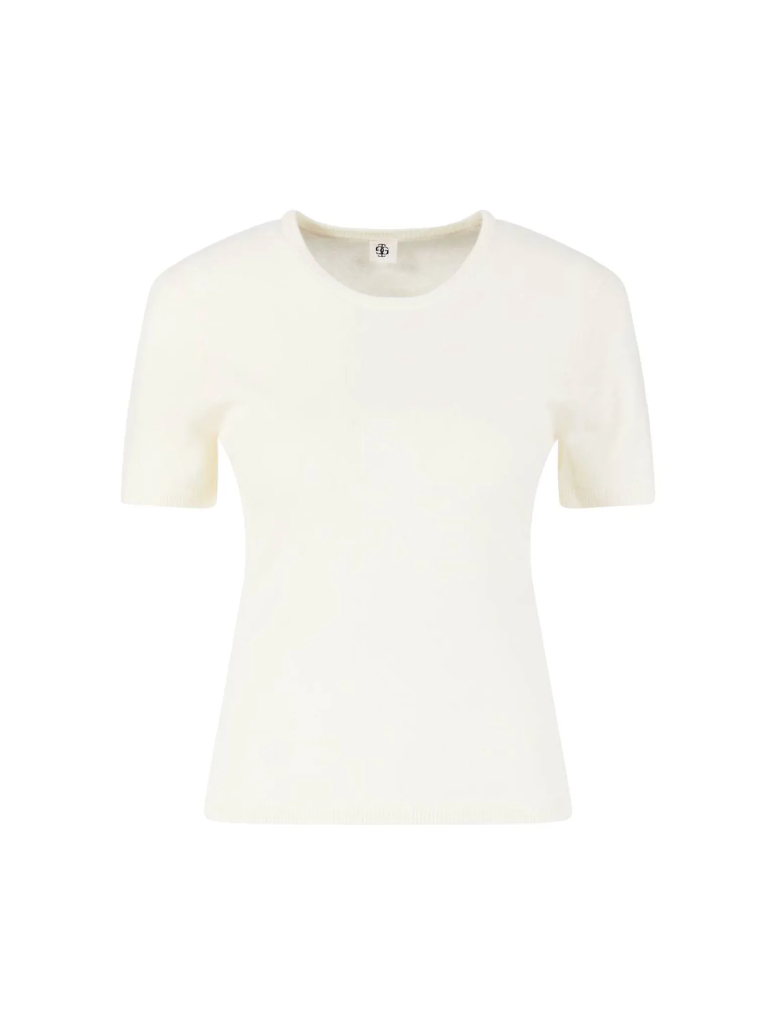 Kurzärmeliger Woll-Cashmere-Pullover 'Como' Crème