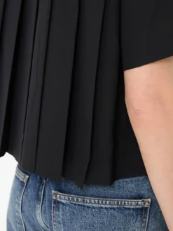 Kurzärmlige Bluse Schwarz