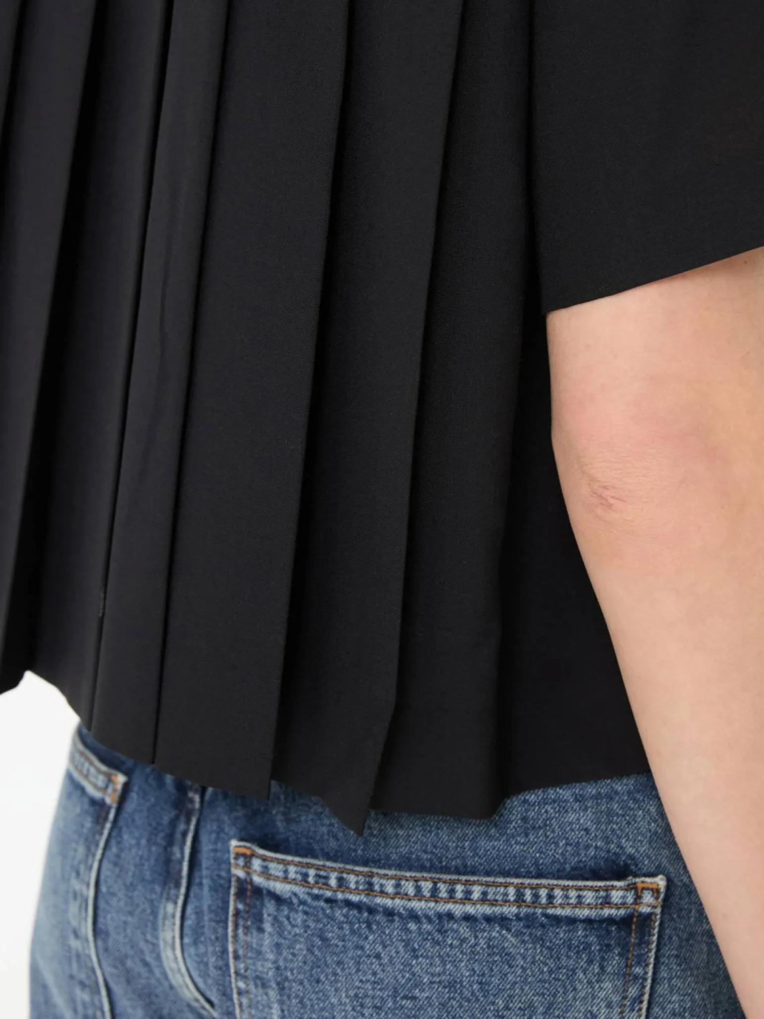 Kurzärmlige Bluse Schwarz