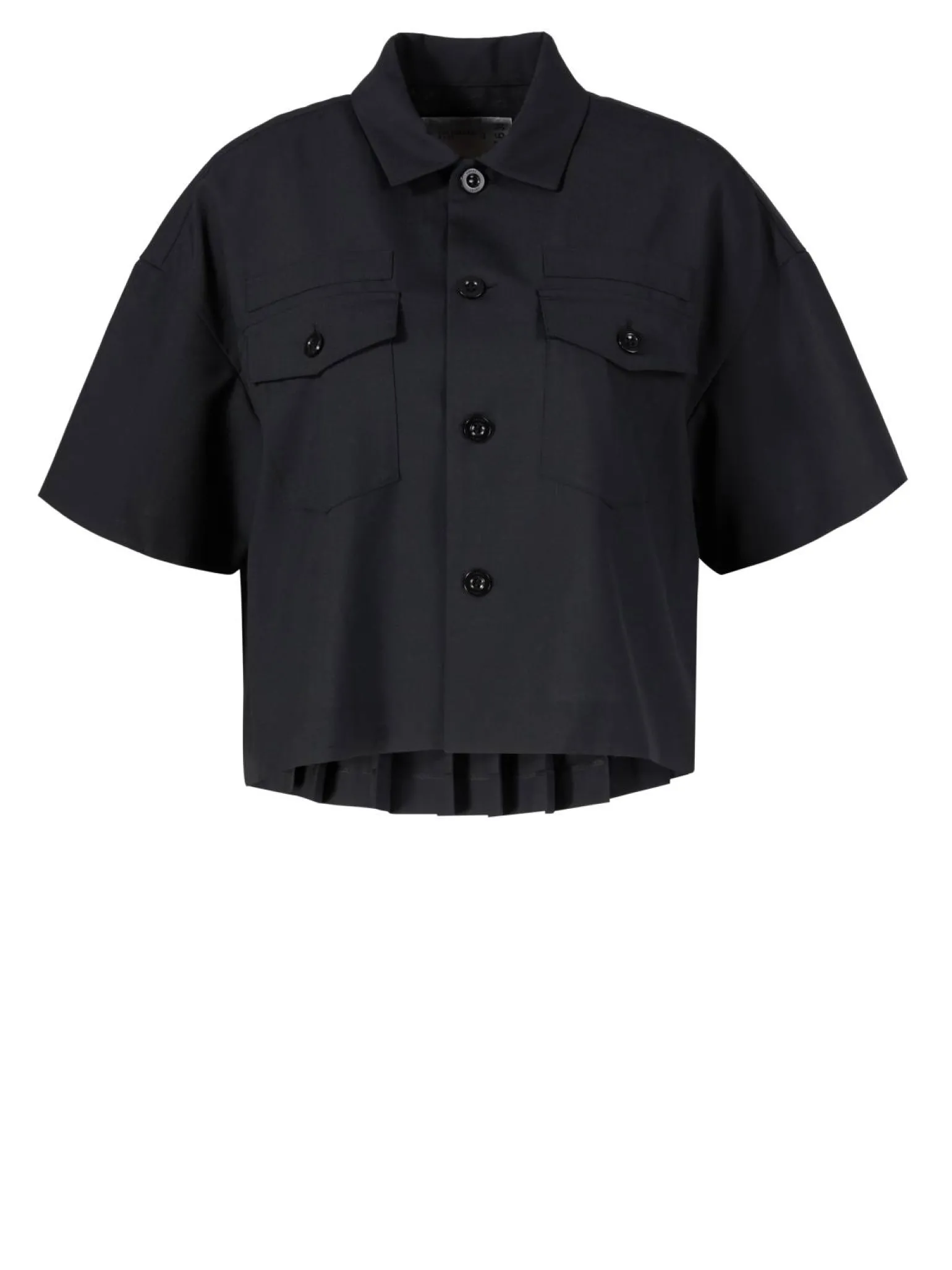 Kurzärmlige Bluse Schwarz