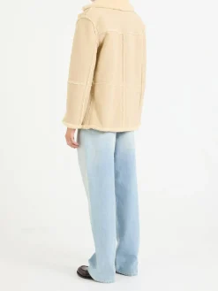 Lammfelljacke Beige