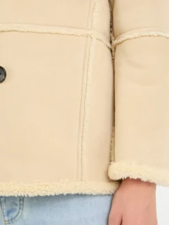 Lammfelljacke Beige
