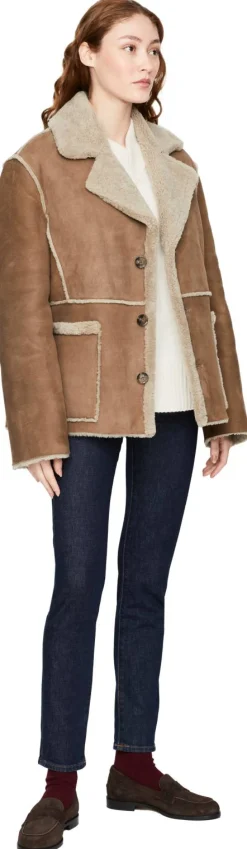 Lammfelljacke Braun